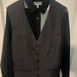 Express Gray Men's Vest with shirt